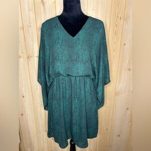 Meritt Emerald Snakeskin Dress